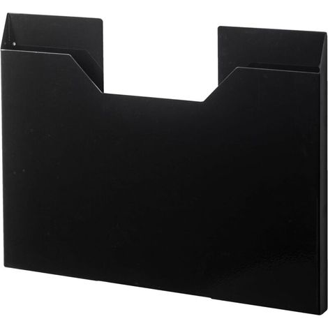 Porta tovagliette largo, nero, in acciaio, 50,5 x 2,5 x 36,5 cm (1/4)