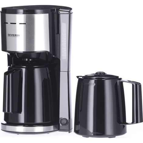 Severin KA 9308 Kaffeemaschine Edelstahl (gebürstet), Schwarz Fassungsvermögen Tassen=8 Isolierkann (1/5)