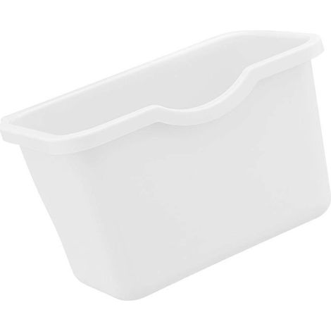 Corbeilles à papier en plastique, poubelles suspendues multifonctionnelles, bacs de tri sélectif de bureau (blanches) (1/5)