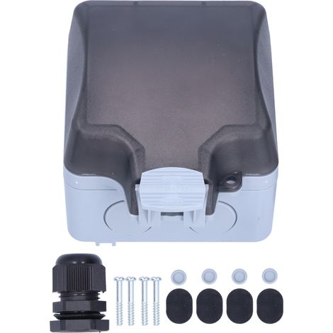 Prise électrique extérieure étanche IP66 250V 15A boîtier mural pour jardin (1/5)