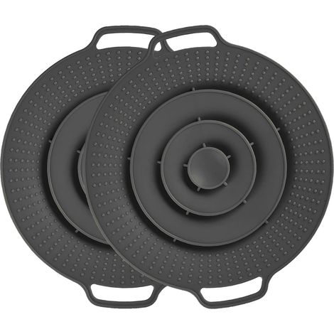 BEBUSINGOTO Couvercle anti-débordement en silicone, Couvercle en silicone anti-déversement pour trop-plein - Haute température - Anti-ébullition - Pour poêles, casseroles, cuisine bouillante (1/5)