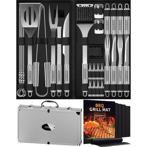 Set di posate e accessori per barbecue STILHOFF BBQ GRILL, 39 pezzi + custodia + 5 tappetini
