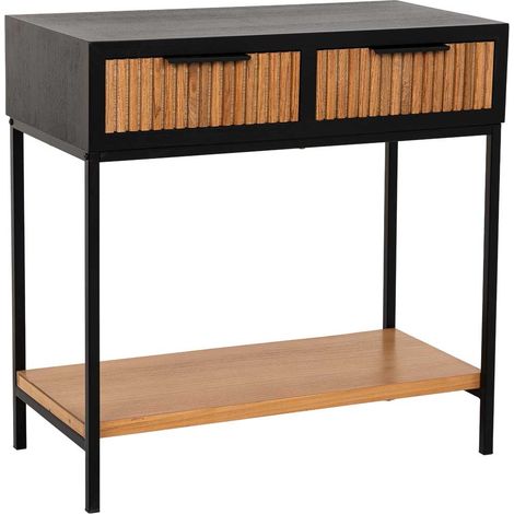 Recibidor 2 cajones madera y metal 80x42x79h cm (1/5)