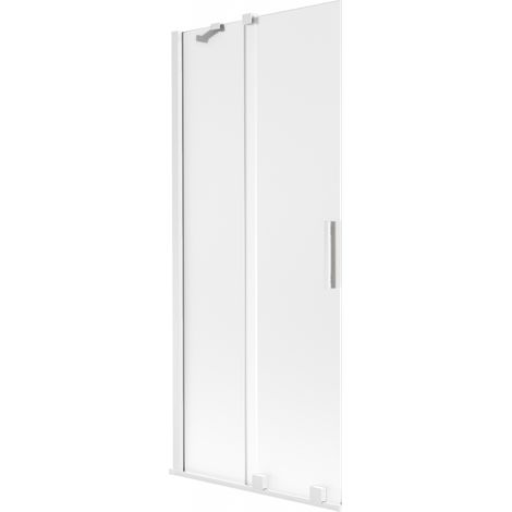 Mexen Velar Duschwand 2-flügelig verschiebbar 85 x 150 cm, matt, weiß - 896-085-000-31-20