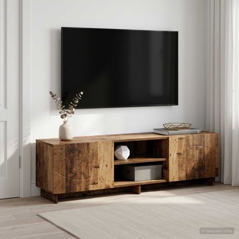 vidaXL Supporto TV 140 x 34,5 x 40 cm Legno antico