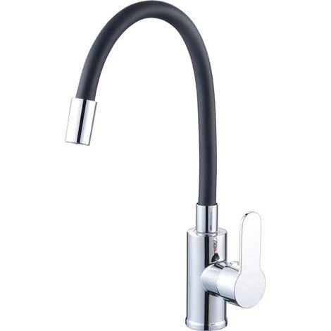 Mitigeur Cuisine avec Bec Flexible, Mitigeur Cuisine Chaud et Froid en Acier Inoxydable (1/4)
