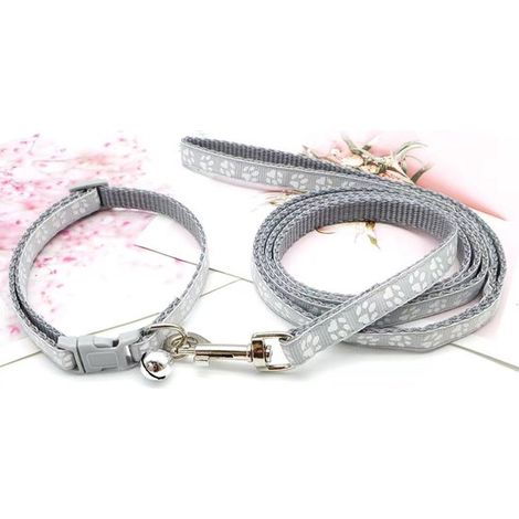 Collar para cachorros con correa, correa ajustable de nailon suave para cachorros y perros pequeños, 1,2 m de largo, azul cielo (1/5)