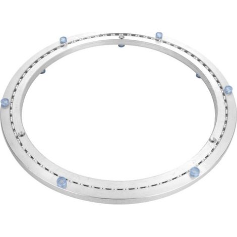 1 Roulement de plateau tournant, 35 cm, acier inoxydable, charge max 300 kg, rotation silencieuse 360°, base pivotante ronde (1/4)