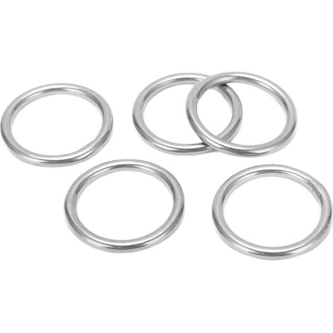 5 Pièces Bagues en Acier Inoxydable pour Équipement Nautique et Randonnée - 4x30mm (1/5)