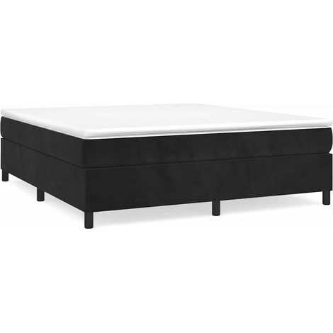 Maison Exclusive - Boxspringbettgestell Schwarz 160x200 cm Samt (1/5)
