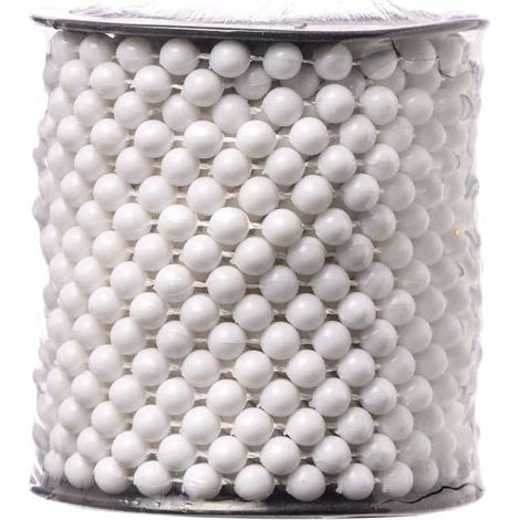 ARPIMEX Ghirlanda Perle Natale D 6 Mm L 10 Mt Plastica Bianco