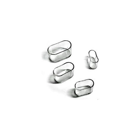Couvre-pieds de chaise en silicone ovale transparent – Protection antidérapante et anti-rayures pour sol – Lot de 24 pièces (15 x 30 mm) (1/5)