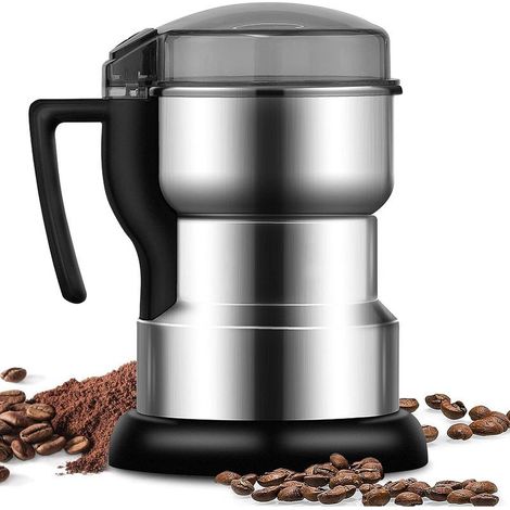 Moulin à Céréales Multifonctionnel, 400W 35000RPM Moulin à Grains & Café & Épices, Acier Inoxydable, Conception de Sécurité OPEN COVER STOP, pour Matériaux Secs, Céréales, Herbes, Café (1/5)