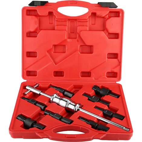 9-Pièces Kit de Tirage de Roulement Intérieur pour Trou Borgne avec Extracteur et Marteau Coulissant (1/5)