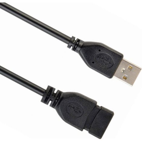 Câble USB Gembird 3m USB 2.0 AM/FM USB A Noir (1/5)