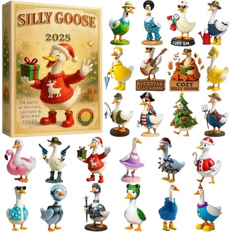 Calendrier De L'Avent 2025 Avent 24 Jours  Calendrier de Noël à Canard Drôle et Plat Pour Étagère Entrée Chambre Cuisine Mur Fenêtre Porte Amateurs D'Animaux Adultes (1/5)