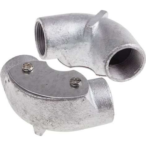 Raccord de gaine RS PRO, taille 25mm en Acier ( Prix pour Paquet de 5 )