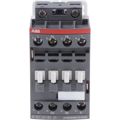 Contacteur ABB série AF, 4 pôles , 2 N/O + 2 N/F, 30 A, 60 V c.c., 7,5 kW ( Prix pour 1 )