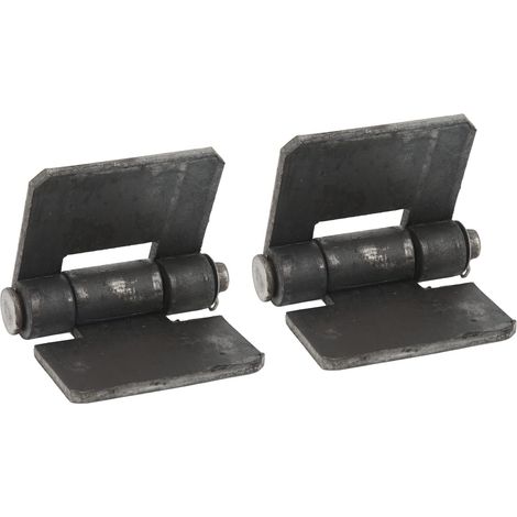 2 Pièces 106 X 75 X 5 Mm Charnières de Porte Soudables Charnières de Porte en Métal Robuste, Charnière à Longue Feuille de Style Sangle, épaisseur de Remorque 5 Mm Goupille (1/5)