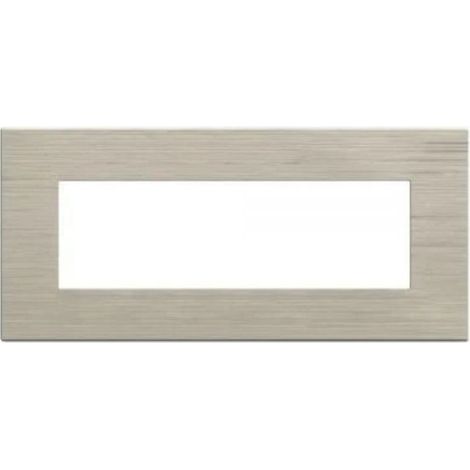 Mapam placca tecnopolimero spazzolato sabbia 6 posti compatibile Matix - JOY-P5006SP-SA