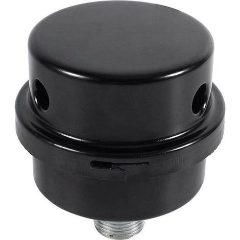 Luftkompressor-Schalldämpfer – Schwarzer Metall-Luftansaugfilter, 1/4" (13 mm) Gewinde, für ölfreie Luftkompressor-Ansaugteile (1/5)