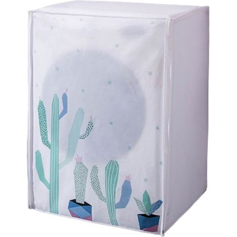 Housse Pour Machine À Laver - Housse Imperméable En PEVA - Adaptée Sèche-Linge Et Lave-Linge Tambour 6 À 8 Kg - 60 X 56 X 83 Cm (1/5)
