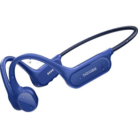 Auriculares de conducción ósea, resistentes al agua, inalámbricos Bluetooth, azules. (1/2)