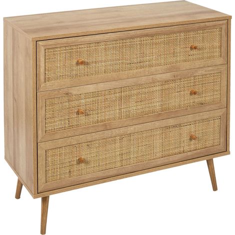 Commode 3 tiroirs en cannage BALI (1/4)