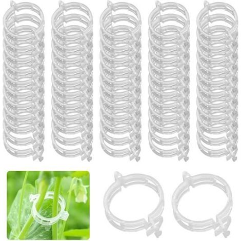 80 Pflanzclips, Sichere Gartenclips aus Kunststoff für Tomaten und Befestigungsstützen.