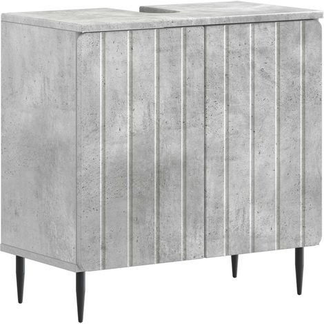 Meuble sous Lavabo de Salle de Bain ZWOLLE Gris béton vidaXL (1/5)