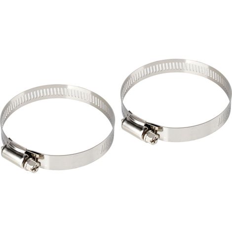 Fascette stringitubo in acciaio inox - set 2 pz - ↔ 12 mm - Ø 52-76 mm (1/2)