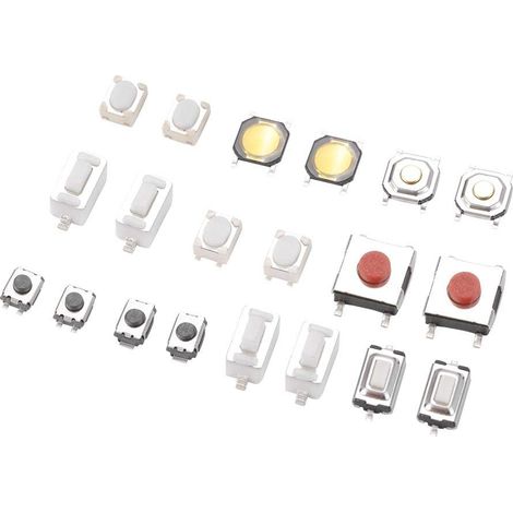Ensemble de Bouton-poussoir Tactile Pcs Micro Commutateur de Tactile Bouton-Poussoir Micro Assortiment avec Boîte pour Clé Télécommande de Voiture (1/5)