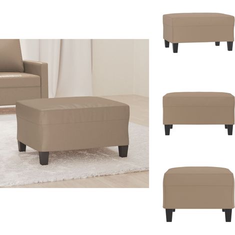 Fußhocker Cappuccino-Braun 70x55x41 cm Kunstleder - Sitzsack - Hocker - Fußhocker - Wohnzimmer Dekoration - Braun Möbel (1/5)
