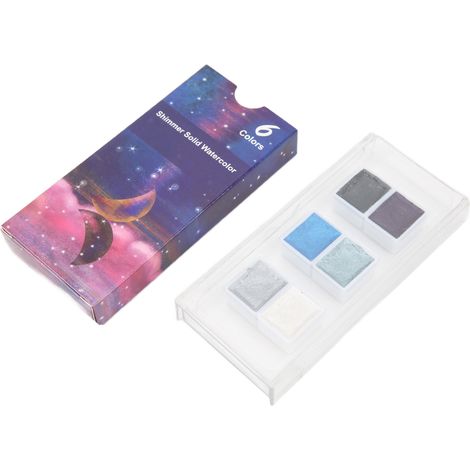 Watercolor Paint Set 6 Color Bright Colors Good Transparency Diffusivity Painting Tools for GraffitiStarry Sky (1/5)
