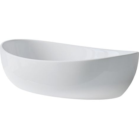 BERNSTEIN - Lavabo a colonna PB2004 in fusione minerale (acrilico puro) - 55x35x14,5cm - in bianco opaco o bianco lucido	Bianco (lucido)