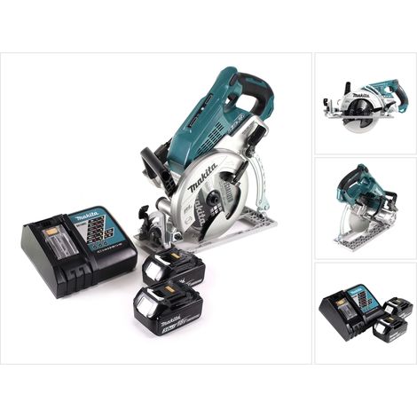Makita DRS 780 RF Akku Handkreissäge 36V ( 2x18V ) 185 mm Brushless + 2x Akku 3,0Ah + Ladegerät (1/5)