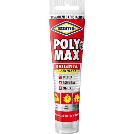 12 x BOSTIK POLYMAX ORIGINAL 115 G CRISTAL TUBO