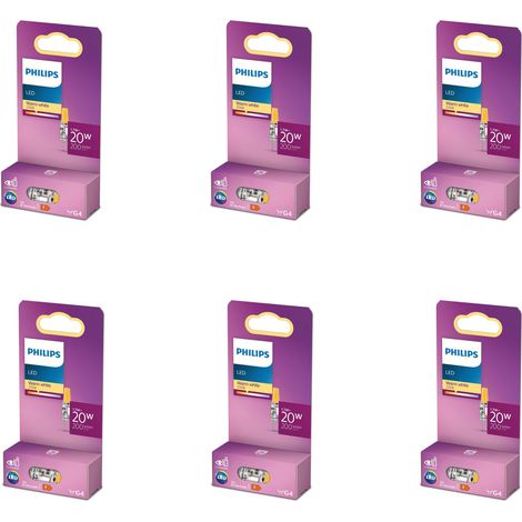 Philips Conjunto Pack G4 Bombilla Cápsula 20W 12V No Regulable Luz blanca cálida - 6 unidades (1/3)
