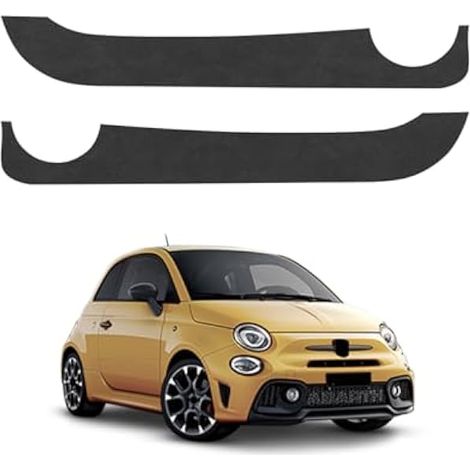 KUNGKIC Tapis de portière de voiture pour Fiat 500 2008-2024 Abarth 595 695 2012-2024 Autocollant de protection intérieur autocollant bord latéral (canelle) (1/4)