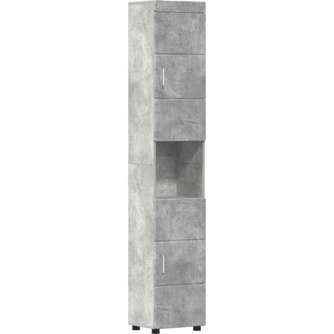Maison Exclusive - Set di Armadi da Bagno TULUM Grigio cemento 37 x 31,5 x 203 cm