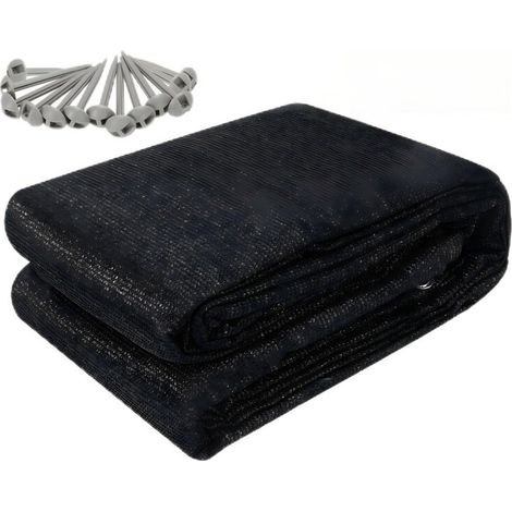 SWANEW Tappeto da esterno Tappeto da Tenda Tappeto da Viaggio da Campeggio Tappeto da Gazebo per Caravanna 250X500cm Nero