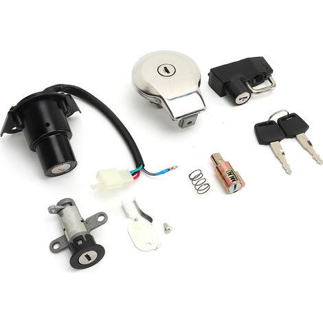 Neuf Contacteur Allumage Moto + Serrures Réservoir Carburant et Coffre Casque avec Clés pour Yamaha Virago XV125 XV250 XV535 (1/5)
