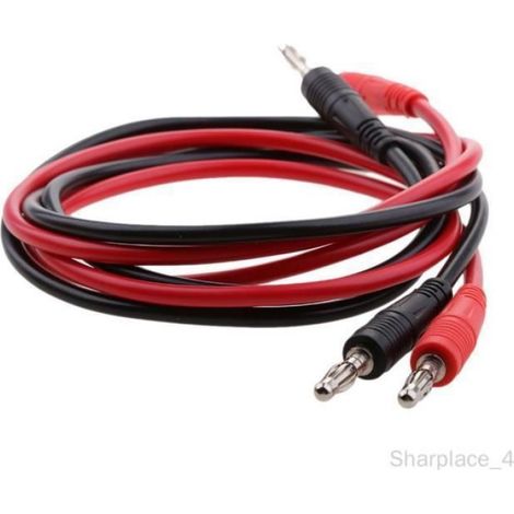 Câble De Test Banane-Banane 4 mm 1000 V Noir Rouge - Pour Multimètre Et Laboratoire Électrique - Lot De 1 (1/4)