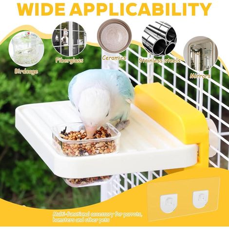 High Toughness PP Bird Cage Platform, Shockproof Wear-resistant Pet Bird Cage Accessories