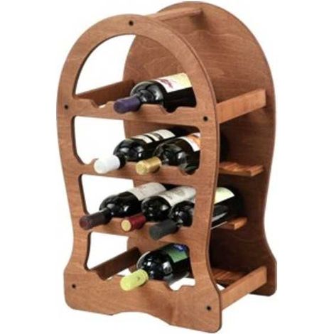 Cantinetta de madera para 13 botellas, nogal, 37x26,5 cm, altura 62 cm