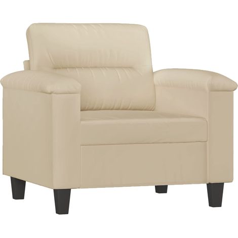 Chaise de salon,Chaise de canapé crème 60 cm tissu microfibre CFW36353 (1/5)