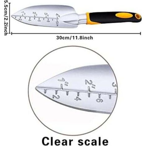 30x5.5cm Truelle de jardin en acier inoxydable pour planter transplanter désherber déplacer (1/3)