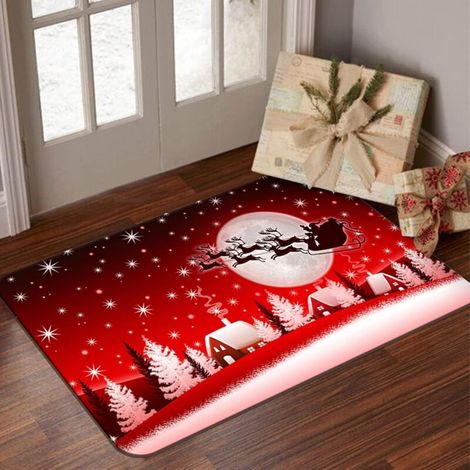 Tapis de Noël, paillassons de Noël, tapis de sol, moquettes d'intérieur antidérapantes (1/5)