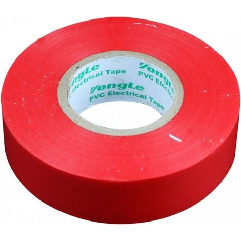 Zenitech - Nastro Adesivo Isolante 19mm x 20m - Nastro PVC di 0,15mm per Lavori Elettrici - Facile Identificazione - Qualità Professionale - Rosso - 20m