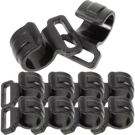 Lot de 10 crochets pour tente de camping, crochets coupe-vent pour auvent, crochets de fixation en plastique pour poteaux (1/5)